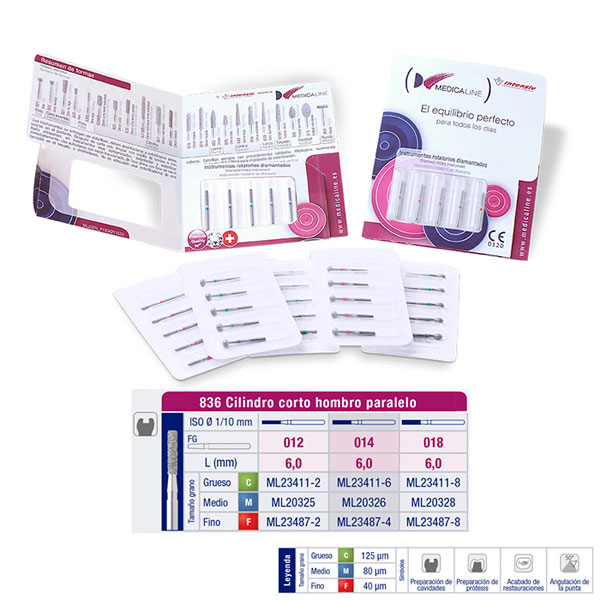836M-012 FRESA FG DIAMANTE FIG 110 MEDIO 5 U. — Innvori Dental