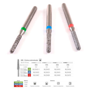 856C-012 FRESA FG DIAMANTE FIG 198 GRUESO 5 U. — Innvori Dental