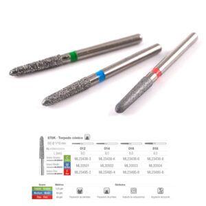 878KC-012 FRESA FG DIAMANTE FIG 298 GRUESO 5 U. — Innvori Dental