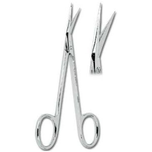 0301-2 TIJERA ENC. ANGULADA PUNTA DENTADA 11,5 cm.