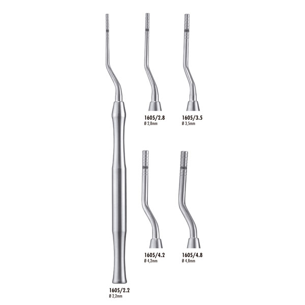 1605/2.2 OSTEOTOMO IMPACTADOR HUESO CURVO 2,2mm.