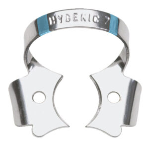 7 LIGHT BLUE CLAMP CON ALA FIESTA 1ud. — HYGENIC — Innvori Dental