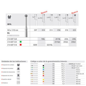 FG 201NL/6 801L-016 FG DIAM. MEDIO 6U. — INTENSIV — Innvori Dental