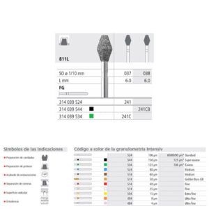 FG 241/6  811L-037 FG DIAM. MEDIO 6U. — INTENSIV — Innvori Dental