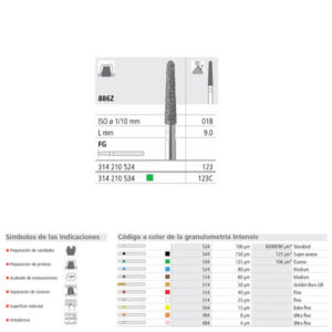 FG 123/6  886Z-018 FG DIAM. MEDIO 6U. — INTENSIV — Innvori Dental
