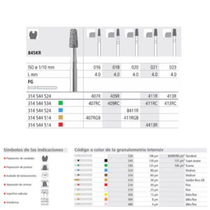 FG 407R/6 845KR-016 FG DIAM. MEDIO 6U. — INTENSIV — Innvori Dental