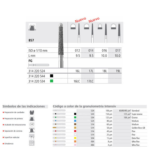 FG 17L/6 851-014 FG DIAM. MEDIO 6U. — Innvori Dental