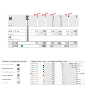 FG 298/6   813-012 FG DIAM. MEDIO 6U. — Innvori Dental
