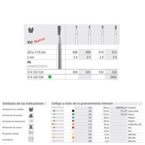 FG 342/6 822-010 FG DIAM. MEDIO 6U. — Innvori Dental