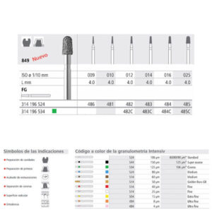 FG 486/6   849-009 FG DIAM. MEDIO 6U. — Innvori Dental