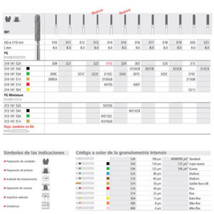 FG 315S/6 C 881-014 FG DIAM. GRUESO 6U. — Innvori Dental
