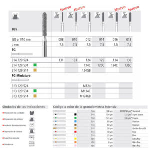 FG 124/6 C 885-012 FG DIAM. GRUESO 6U. — Innvori Dental