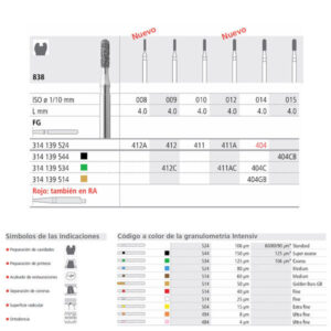 FG 404/6 C 838-014 FG DIAM. GRUESO 6U. — Innvori Dental