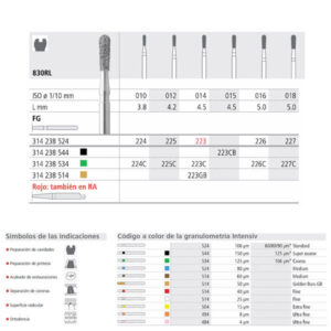 FG 226/6 C 830RL-016 FG DIAM. GRUESO 6U. — Innvori Dental
