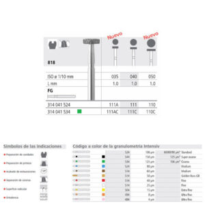 FG 111/6 C 818-040 FG DIAM. GRUESO 6U. — Innvori Dental