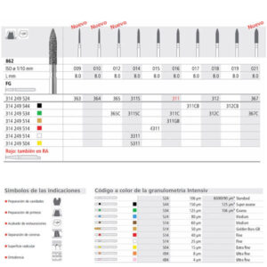 FG 311/6 CB 862-017 FG DIAM. S-GRUESO 6U. — Innvori Dental