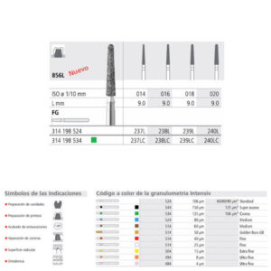 FG 237L/6 C 856L-014 FG DIAM. GRUESO 6U. — Innvori Dental