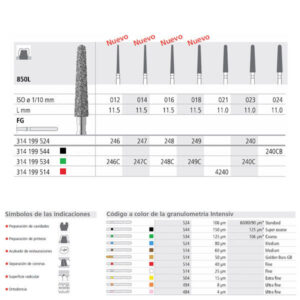 FG 247/6 C 850L-014 FG DIAM. GRUESO 6U. — Innvori Dental