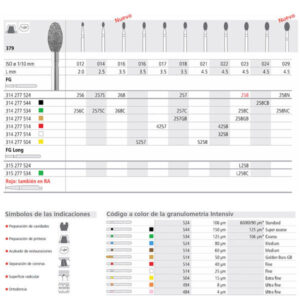 FG 258N/6 C 379-029 FG DIAM. GRUESO 6U. — Innvori Dental