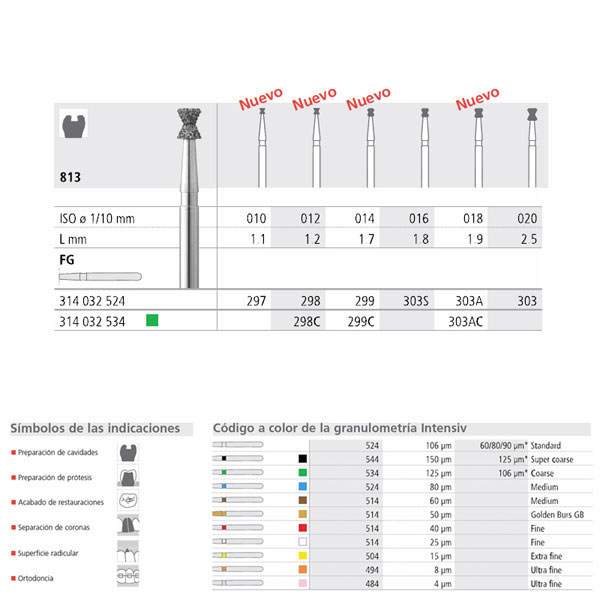 FG 299/6 C 813-014 FG DIAM. GRUESO 6U. — Innvori Dental