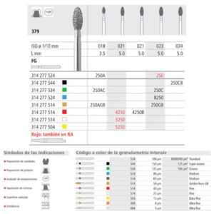 FG 5250/6 379-021 FG DIAM. X-FINO 6U. — Innvori Dental