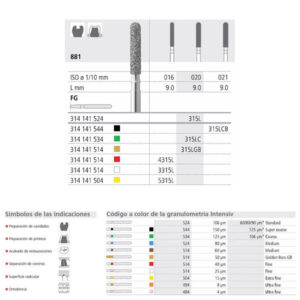 FG 5315L/6 881-018 FG DIAM. X-FINO 6U. — Innvori Dental