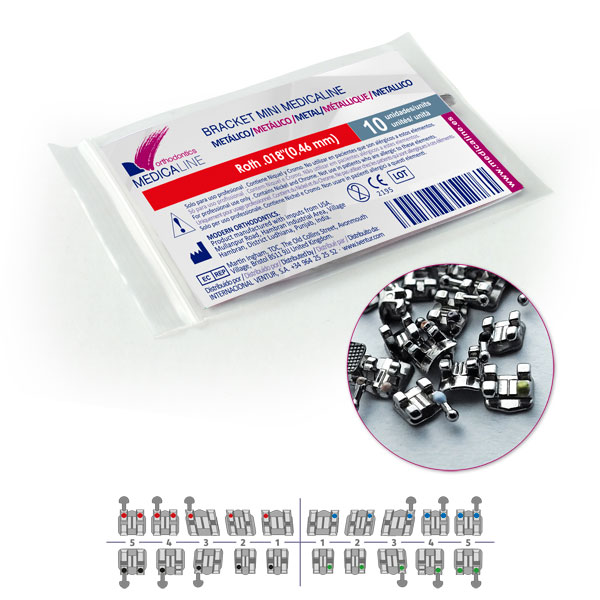Bracket ML metal Mini Roth .022 L3L Hook rep — Innvori Dental