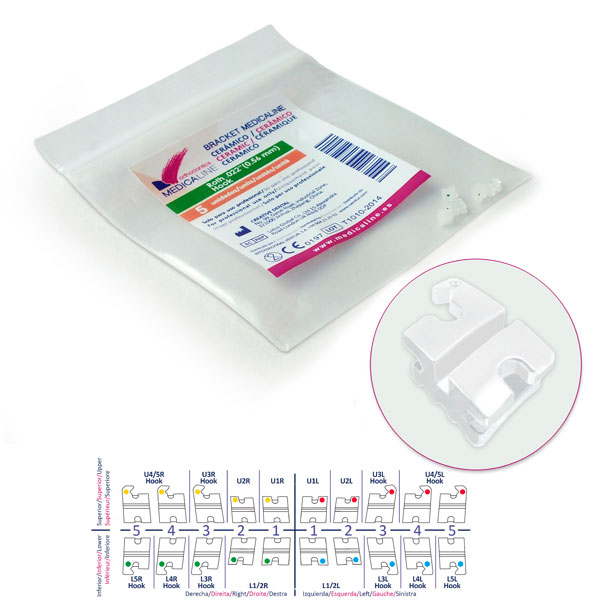 Bracket ML Cerámico Roth .018 L3L Hook rep — Innvori Dental