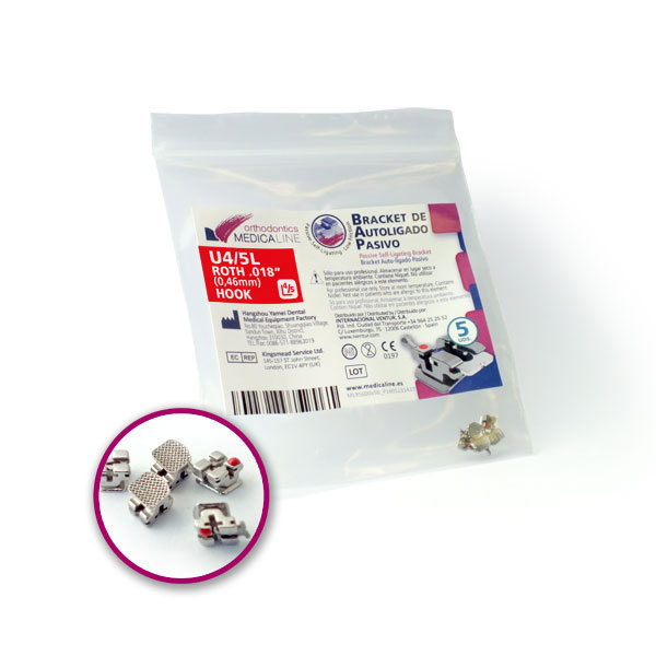 BRACKET ML AUTOLIG. PASIVO ROTH.018" U4/5R HOOK 5u — Innvori Dental
