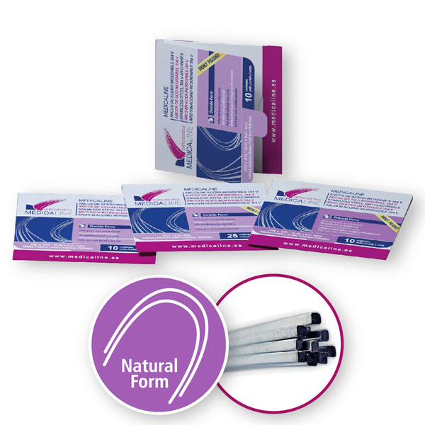 Arco ML acero rect inf 16x22 Natural form 10u. — Innvori Dental
