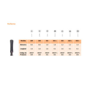 329 FG CARB.TUNGS.FIG.7 5uds. — Innvori Dental